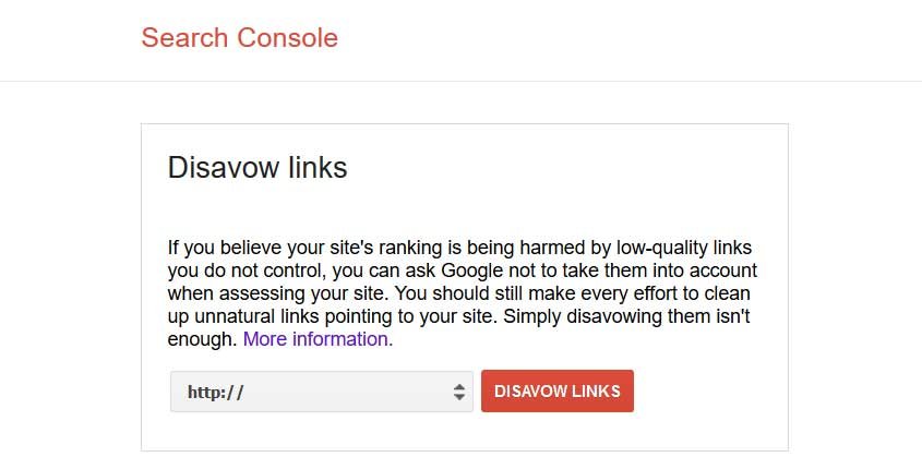 Google Disavow Tool