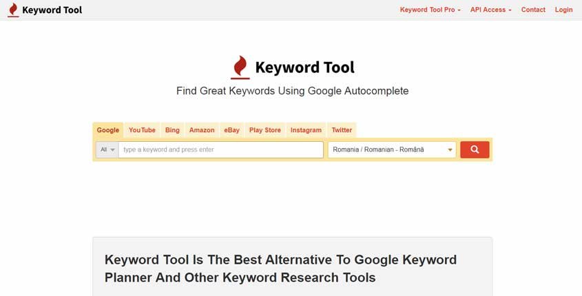 Keyword Tool