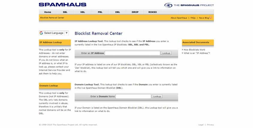 Spamhaus Tool