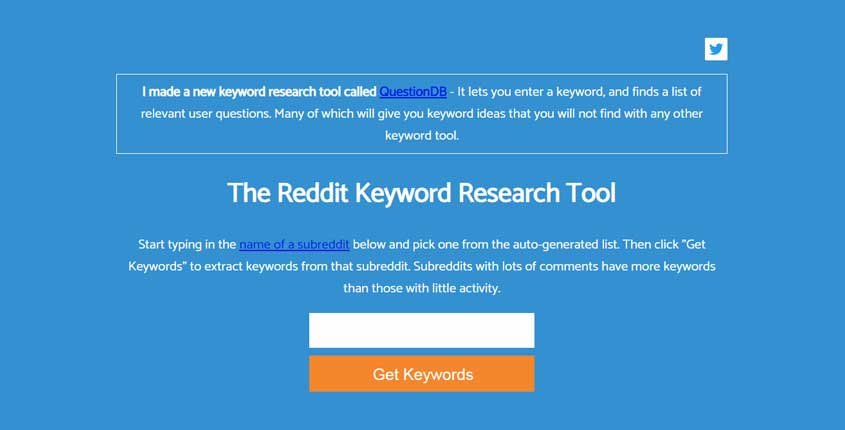 Reddit Keyword Research Tool