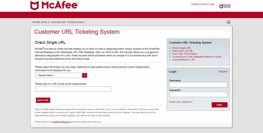 Trusted Source URL Ticketing System Tool