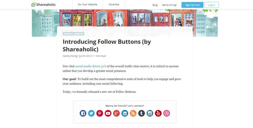 Shareaholic Follow Buttons Plugin