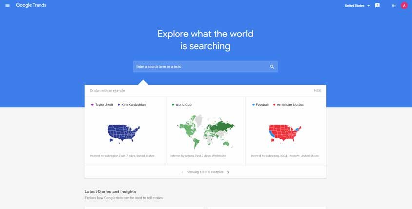 Google Trends Tool