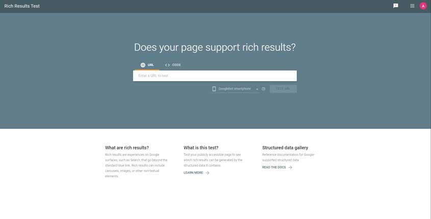 Google Rich Results Test Tool