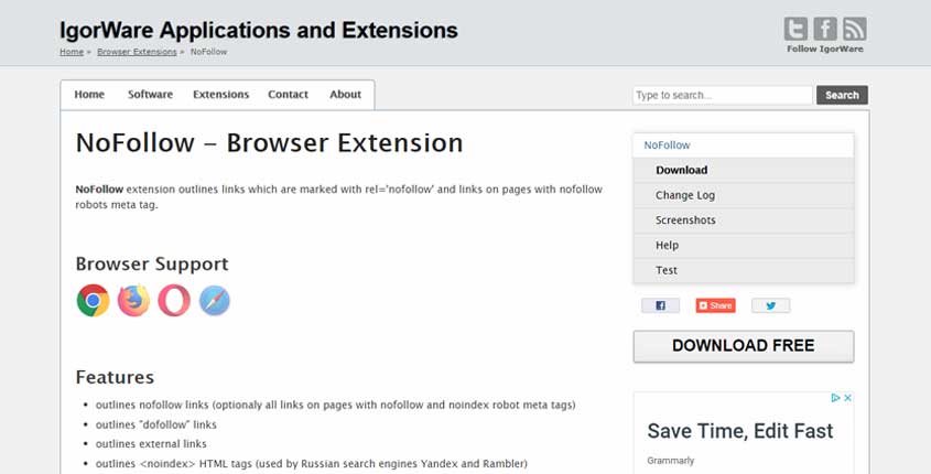 Nofollow Browser Extension
