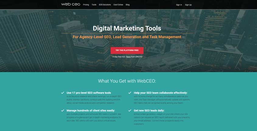 WebCeo Tool