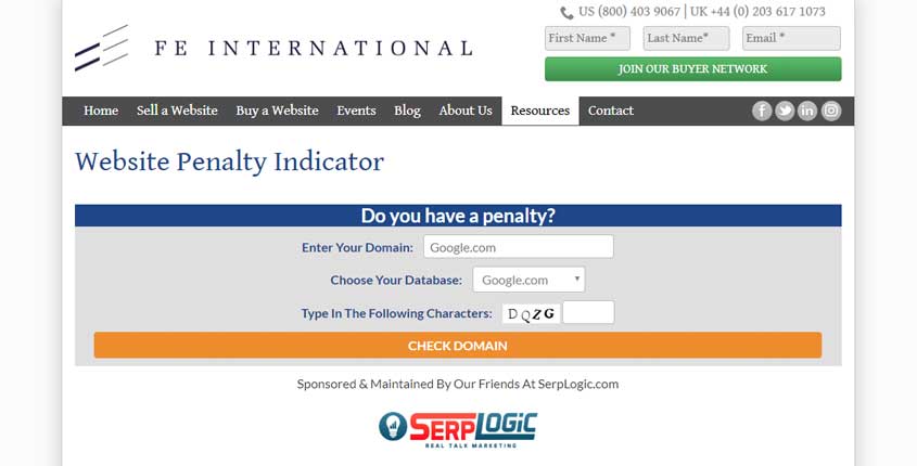 Website Penalty Indicator Tool