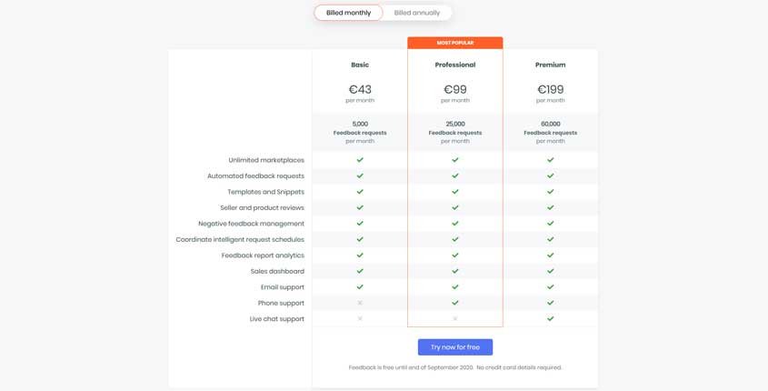 xSellco Feedback Prices