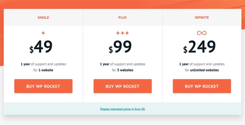 WP Rocket Prices