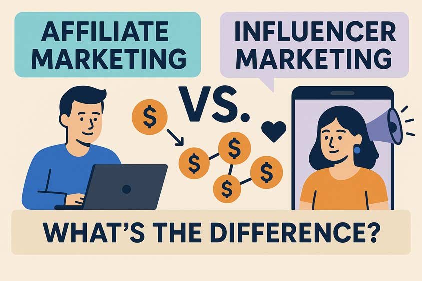 Affiliate Marketing vs. Influencer Marketing: What's the Difference?