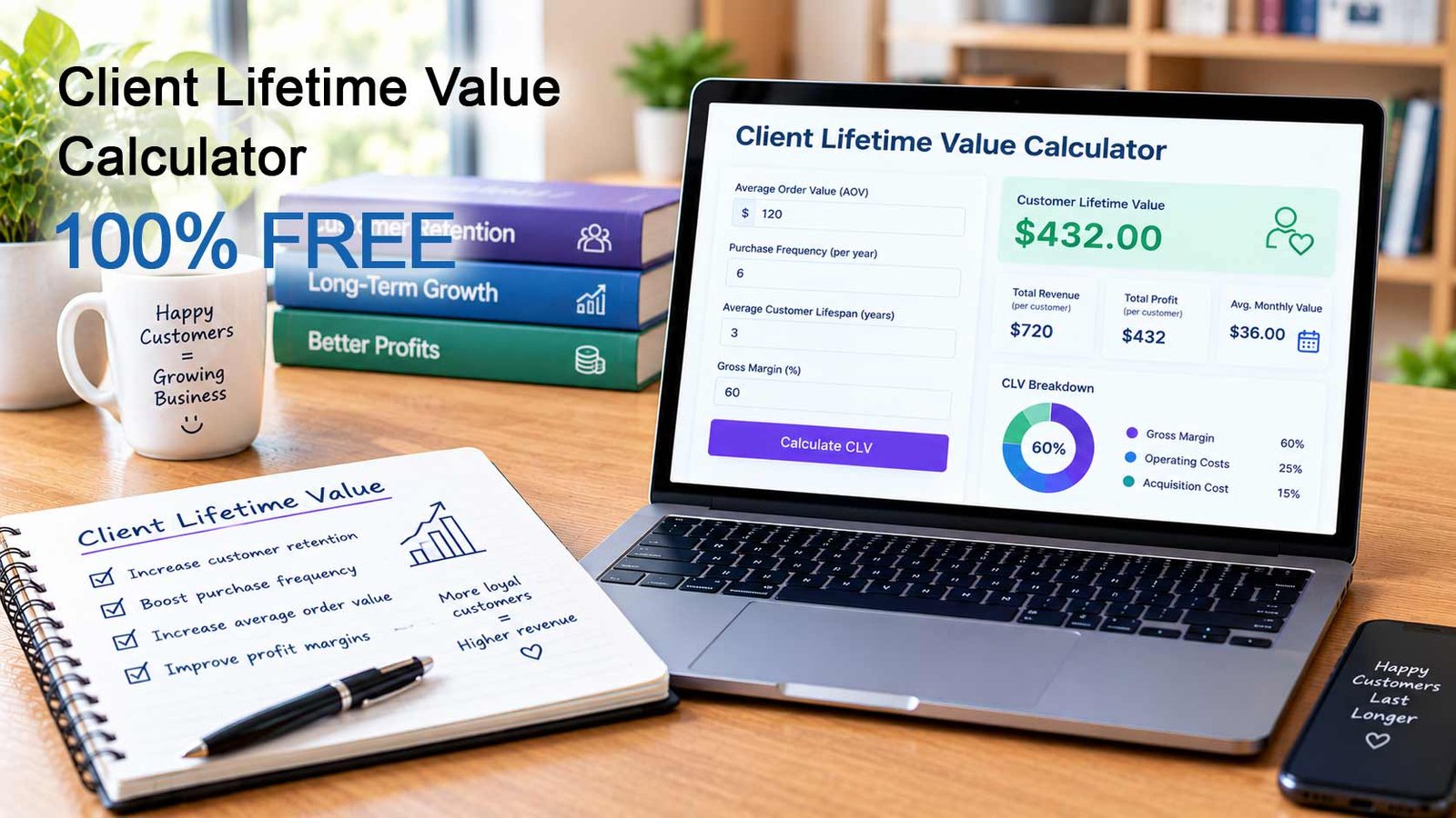 Client Lifetime Value (LTV) Calculator