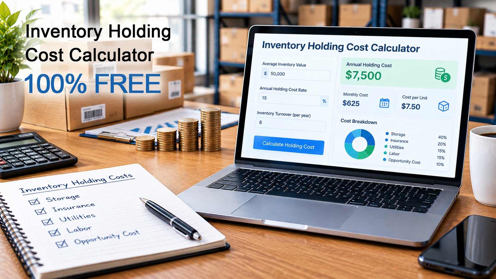 Inventory Holding Cost Calculator
