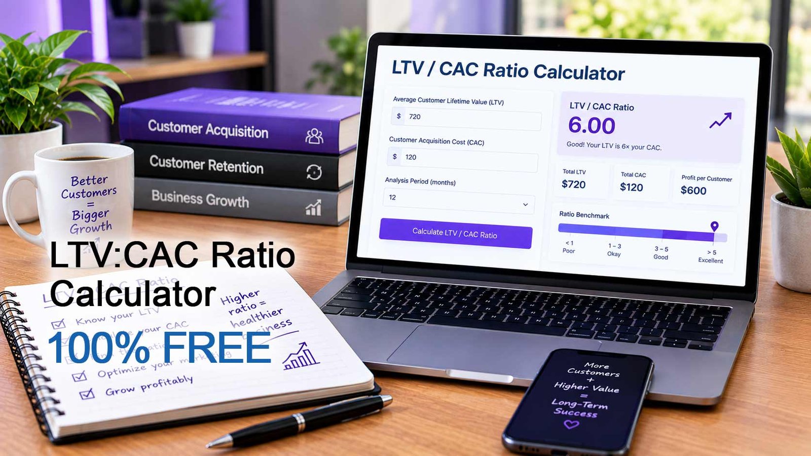 LTV:CAC Ratio Calculator